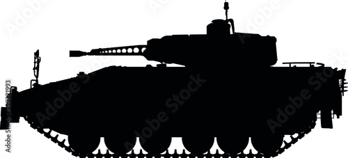 Puma (IFV) infantry fighting vehicle main battle tank, german army armoured fighting vehicle military vehicle. Detailed realistic silhouette