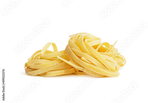 Obraz na plátne tagliatelli pasta on white background