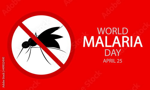 World malaria day forbidden mosquito sign, vector art illustration. photo