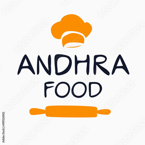 Creative (Andhra food) logo, sticker, badge, label, vector illustration.