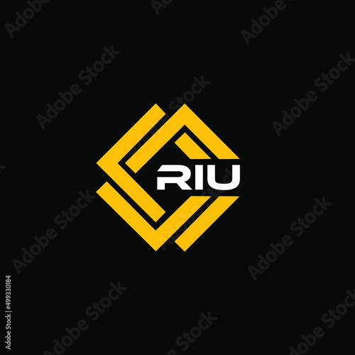  RIU 3 letter design for logo and icon.vector illustration.RIU monogram logo. photo