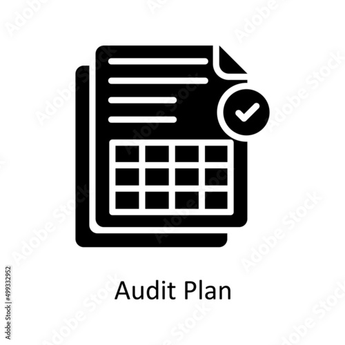 Audit Plan Vector Solid icons for your digital or print projects.