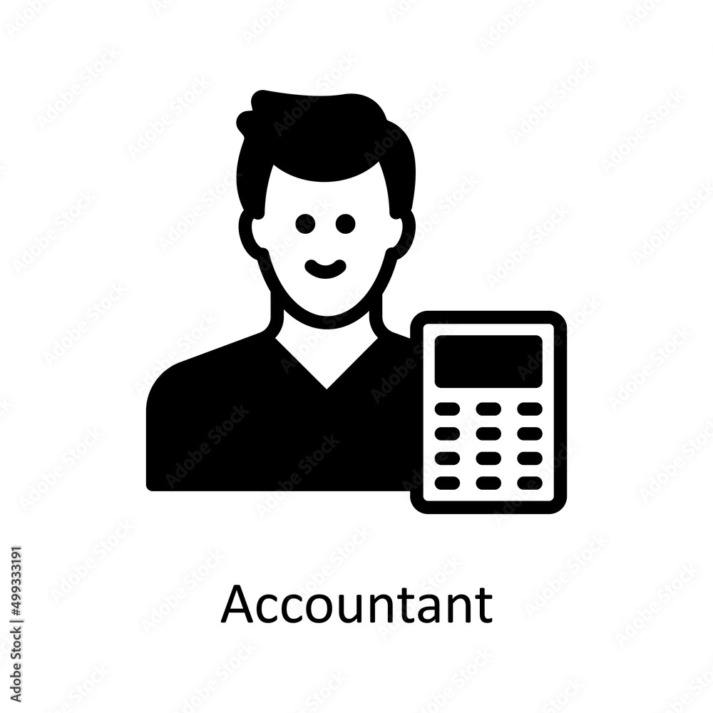 Accountant Vector Solid icons for your digital or print projects. Accountant Vector Solid icons for your digital or print projects.