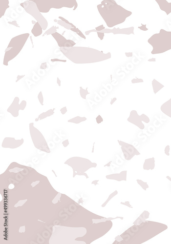 Terrazzo modern abstract template. Grey texture