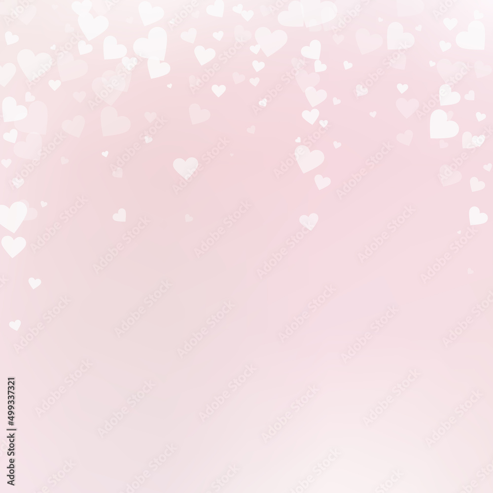White heart love confettis. Valentine's day fallin White heart love confettis. Valentine's day fallin