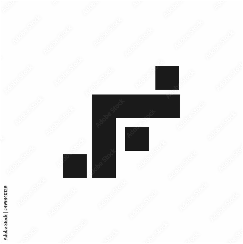 simple abstract logo black and white line