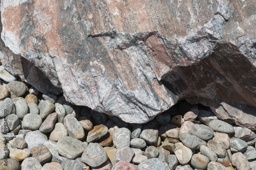 large and small rocks in the sun