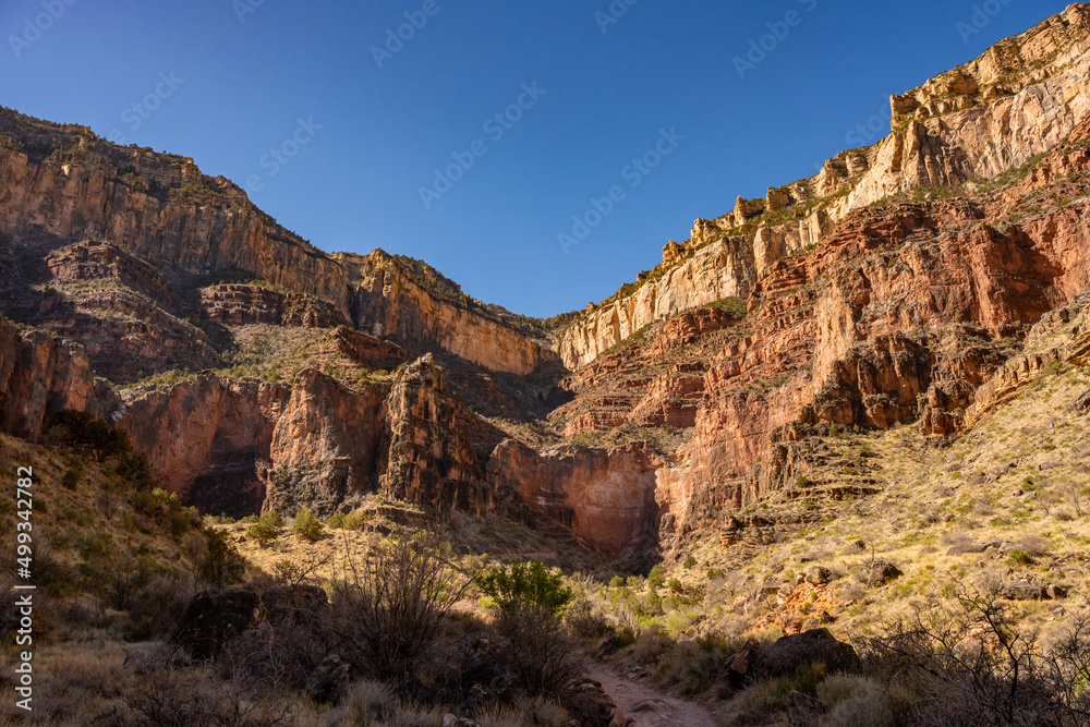 Bright Angel Trail Climbs Up to Canyon Village