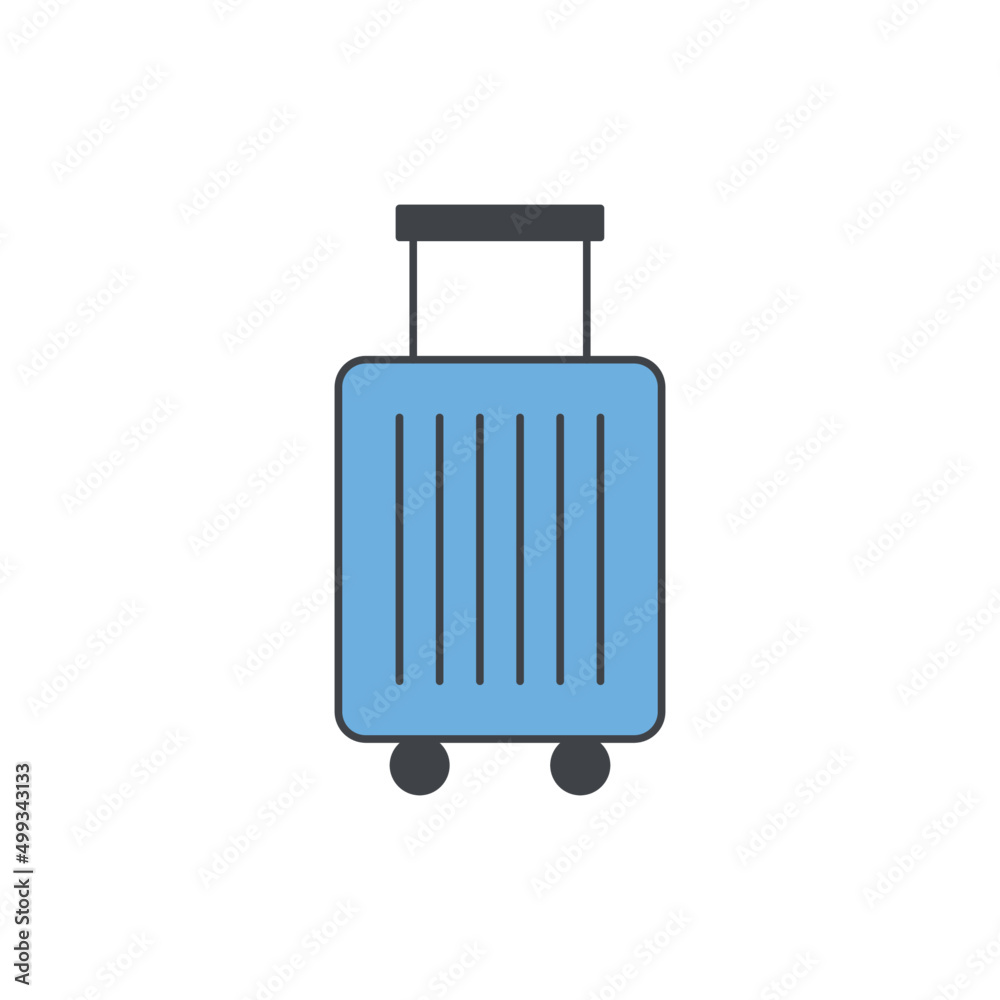 Bag, travel suitcase icon in color icon, isolated on white background Bag, travel suitcase icon in color icon, isolated on white background