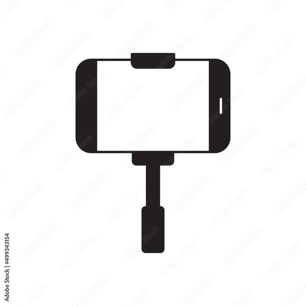 Selfie stick icon line style icon, style isolated on white background