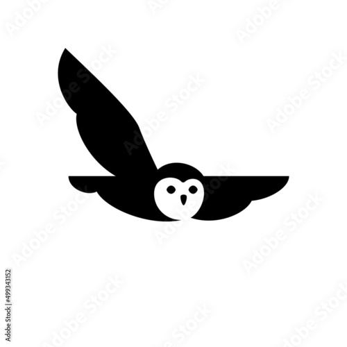 Owl bird vector silhouette symbol design