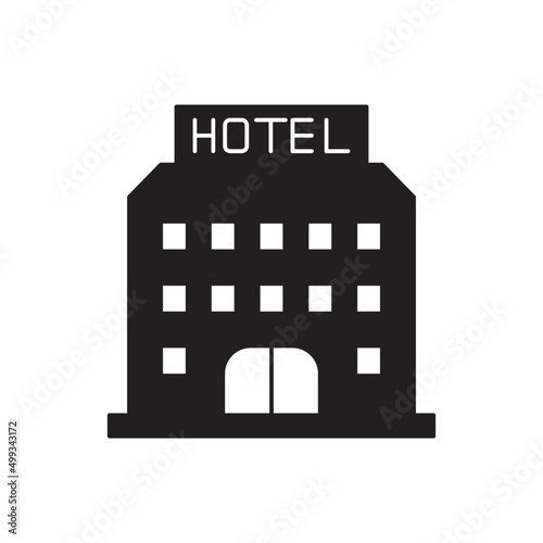 Hotel icon line style icon, style isolated on white background