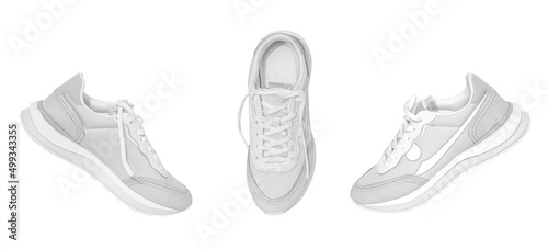 Mockup of sports shoes.