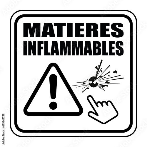 Logo matières inflammables. photo