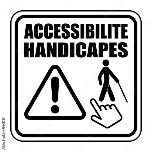 Logo accessibilité handicapés.