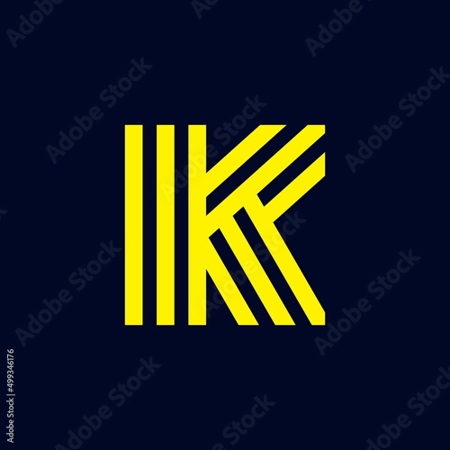 letter K initial logo icon vector template