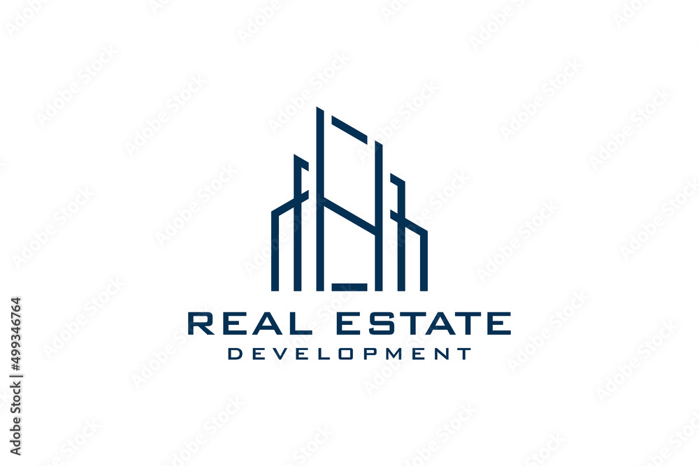 Letter H for Real Estate Remodeling Logo. Construction Architecture Building Logo Design Template Element.