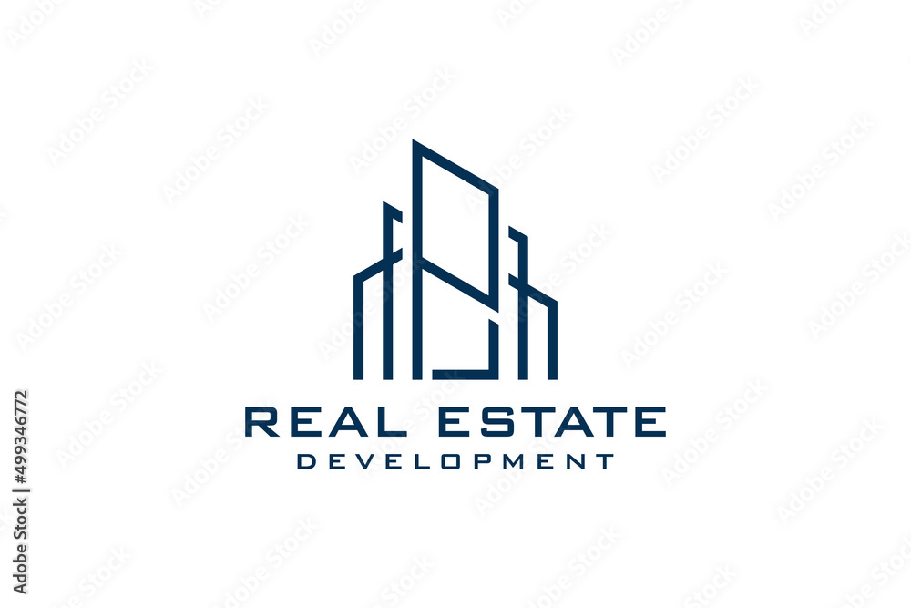 Letter P for Real Estate Remodeling Logo. Construction Architecture Building Logo Design Template Element.