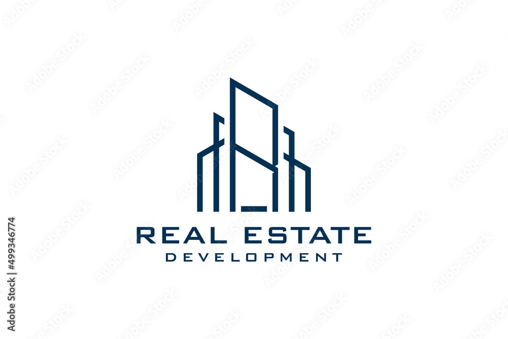 Letter R for Real Estate Remodeling Logo. Construction Architecture Building Logo Design Template Element.