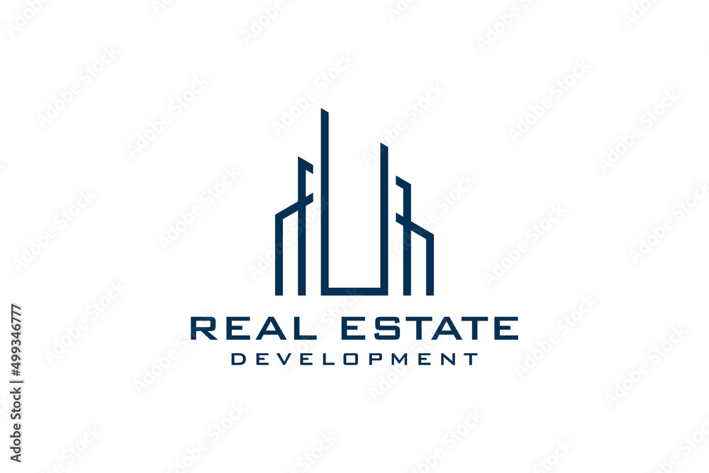 Letter U for Real Estate Remodeling Logo. Construction Architecture Building Logo Design Template Element.