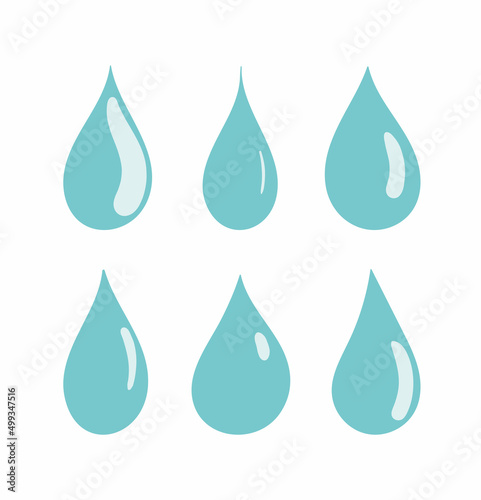 drop water isolated vector illustration set