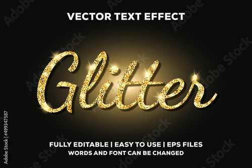 gold glitter text effect