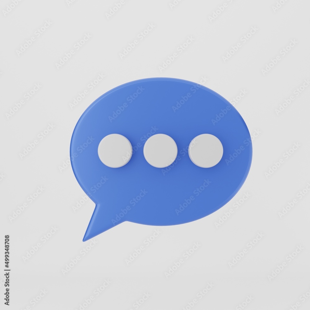 3D chat bubble icon chatting balloon notification mail message 3D render Illustration 3D chat bubble icon chatting balloon notification mail message 3D render Illustration