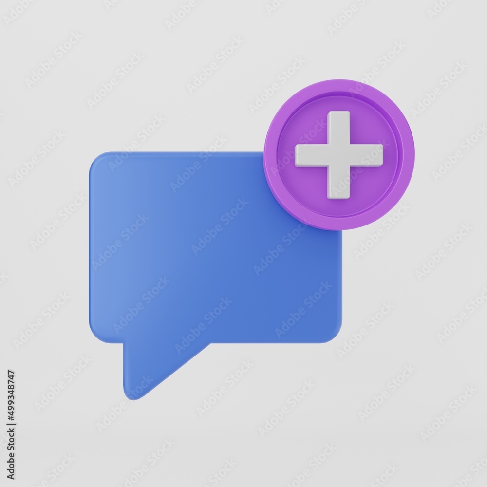 3D chat bubble icon chatting balloon notification mail message 3D render Illustration 3D chat bubble icon chatting balloon notification mail message 3D render Illustration