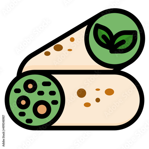 burrito line icon