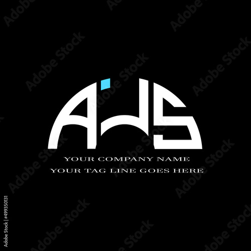 AJS letter logo creative design with vector graphic photo