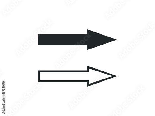Arrow Icon in trendy flat style isolated on grey background. Arrow symbol for your web site design.
