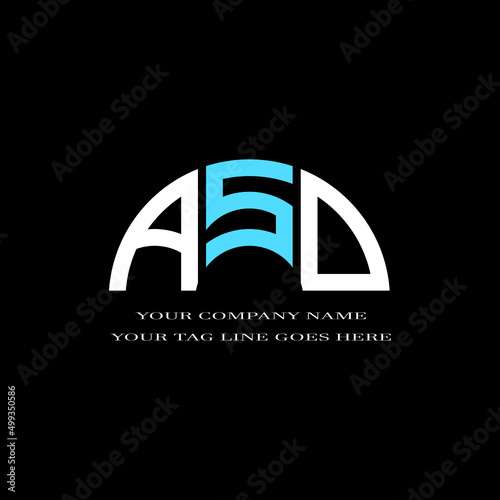 ASD letter logo creative design with vector graphic