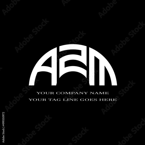 AZM letter logo creative design with vector graphic photo