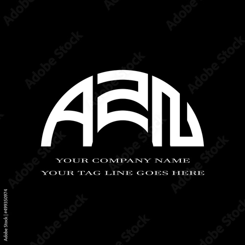 AZN letter logo creative design with vector graphic photo