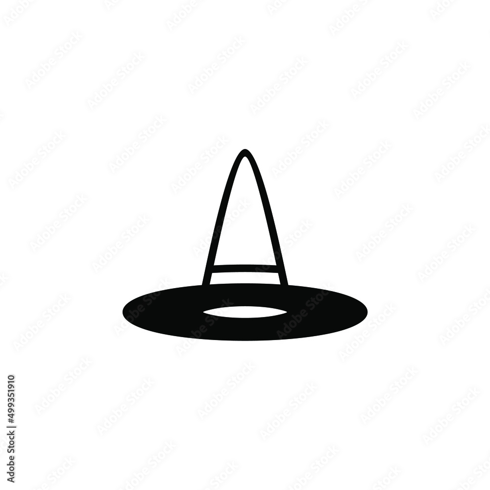 Fototapeta premium Hat, Accessory, Fashion Solid Line Icon Vector Illustration Logo Template. Suitable For Many Purposes.