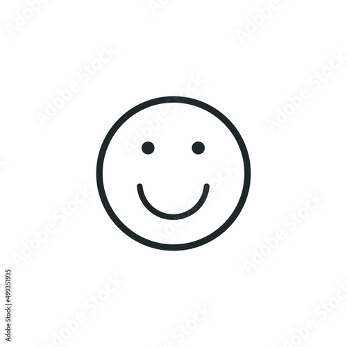 smile icon. happy face symbol flat style isolated on white background. vector illustration
