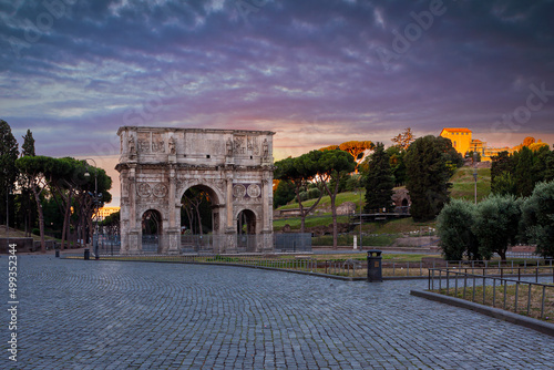 The Arch of Constantine  is a triumphal arch in Rome dedicated to the emperor Constantine the Great.