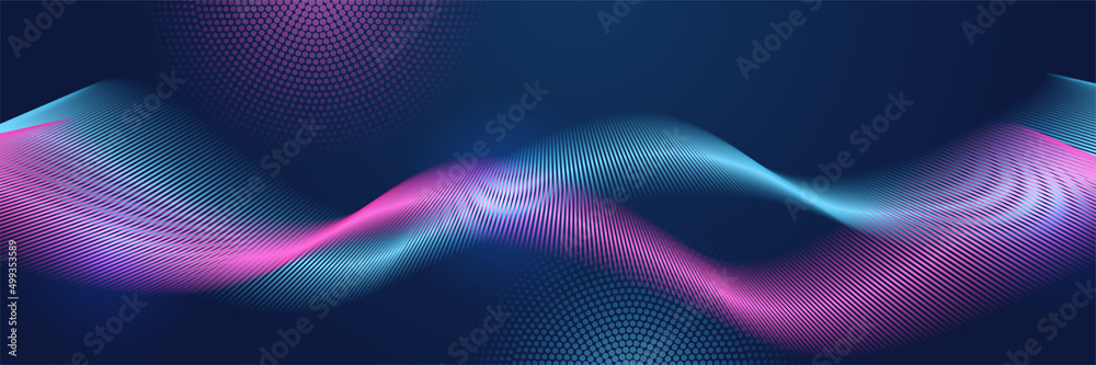 Abstract technology particles lines mesh background. Vector abstract graphic design banner pattern background web template. - obrazy, fototapety, plakaty 