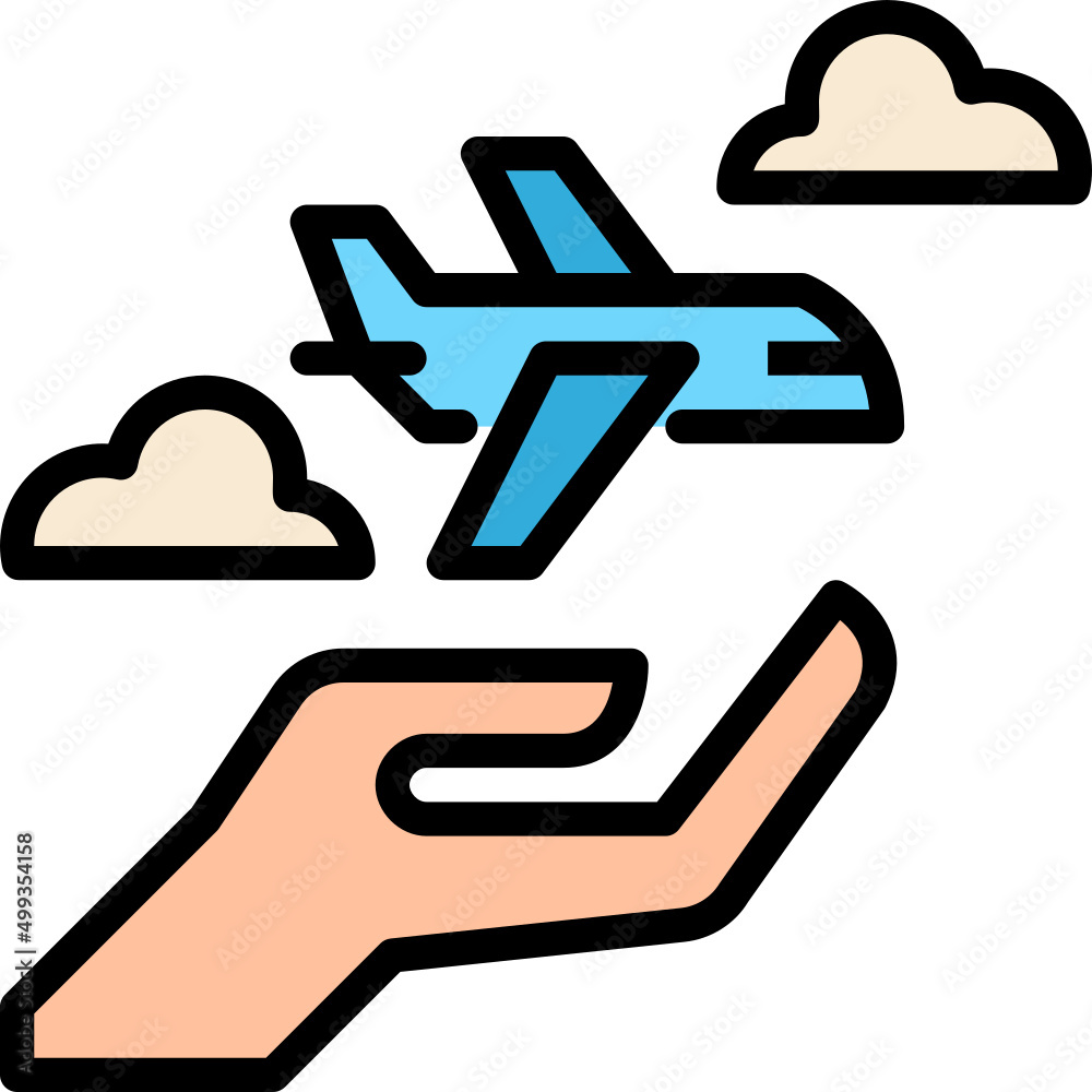 travel insurance color outline icon travel insurance color outline icon