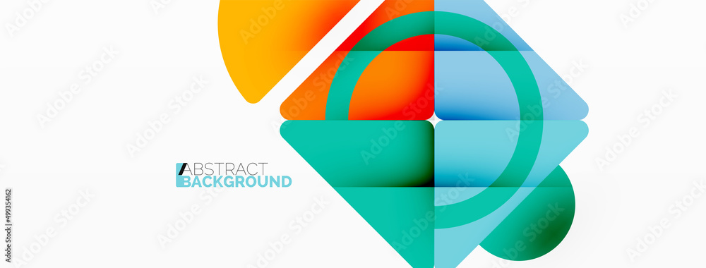 Creative geometric wallpaper. Minimal abstract background. Triangles and circles composition vector illustration for wallpaper banner background or landing page Creative geometric wallpaper. Minimal abstract background. Triangles and circles composition vector illustration for wallpaper banner background or landing page