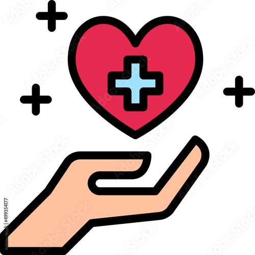 health insurance color outline icon