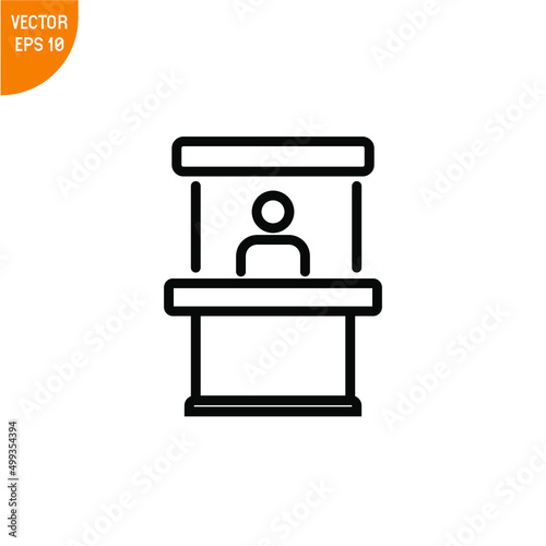Sales booth icon single simple vector illustration, good for all purposes, Isolated on white background.