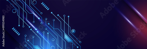 Abstract dark blue modern futuristic science technology hi tech digital abstract dark blue colorful design banner background. Vector abstract graphic design banner pattern background web template.