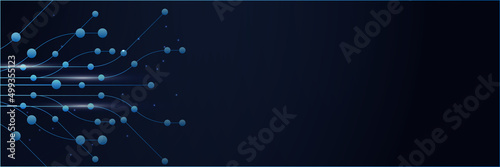 Abstract dark blue modern futuristic science technology hi tech digital abstract dark blue colorful design banner background. Vector abstract graphic design banner pattern background web template.
