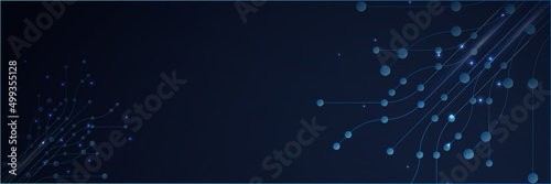 Abstract dark blue modern futuristic science technology hi tech digital abstract dark blue colorful design banner background. Vector abstract graphic design banner pattern background web template.