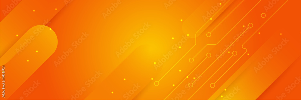 Modern minimal orange futuristic technology science background design