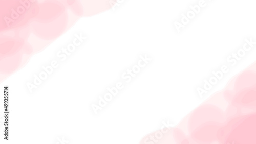 淡い水彩フレーム(ピンク)