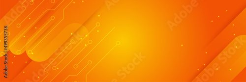 Modern minimal orange futuristic technology science background design . Abstract orange banner vector illustration. Yellow orange vector abstract graphic design. Banner Pattern background template.