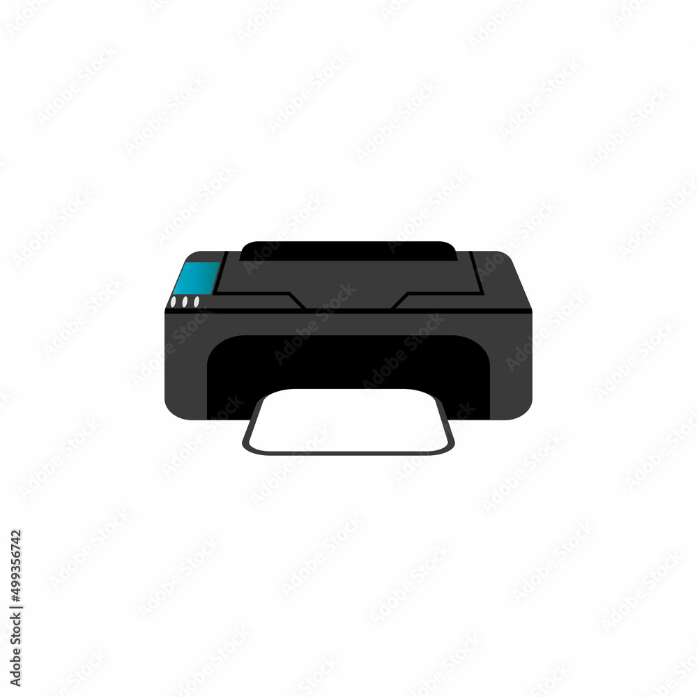 Printer icon vector symbol illustration background