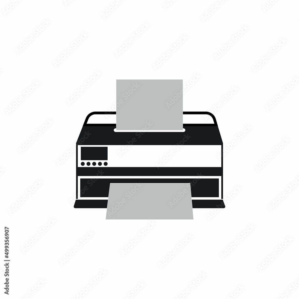 Printer icon vector symbol illustration background